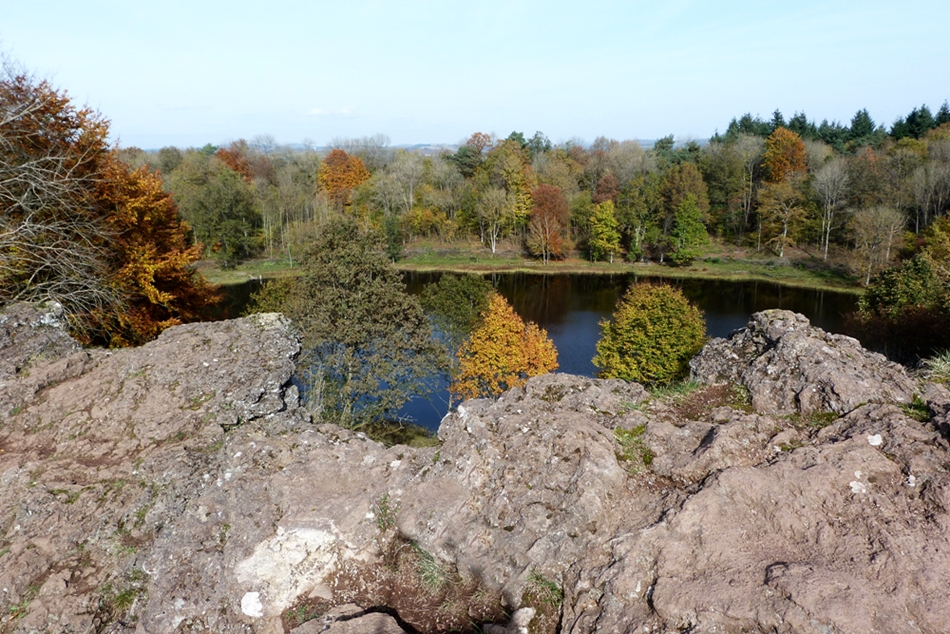 Blick auf dem Kratersee vom Mosenberg/Vulkaneifel