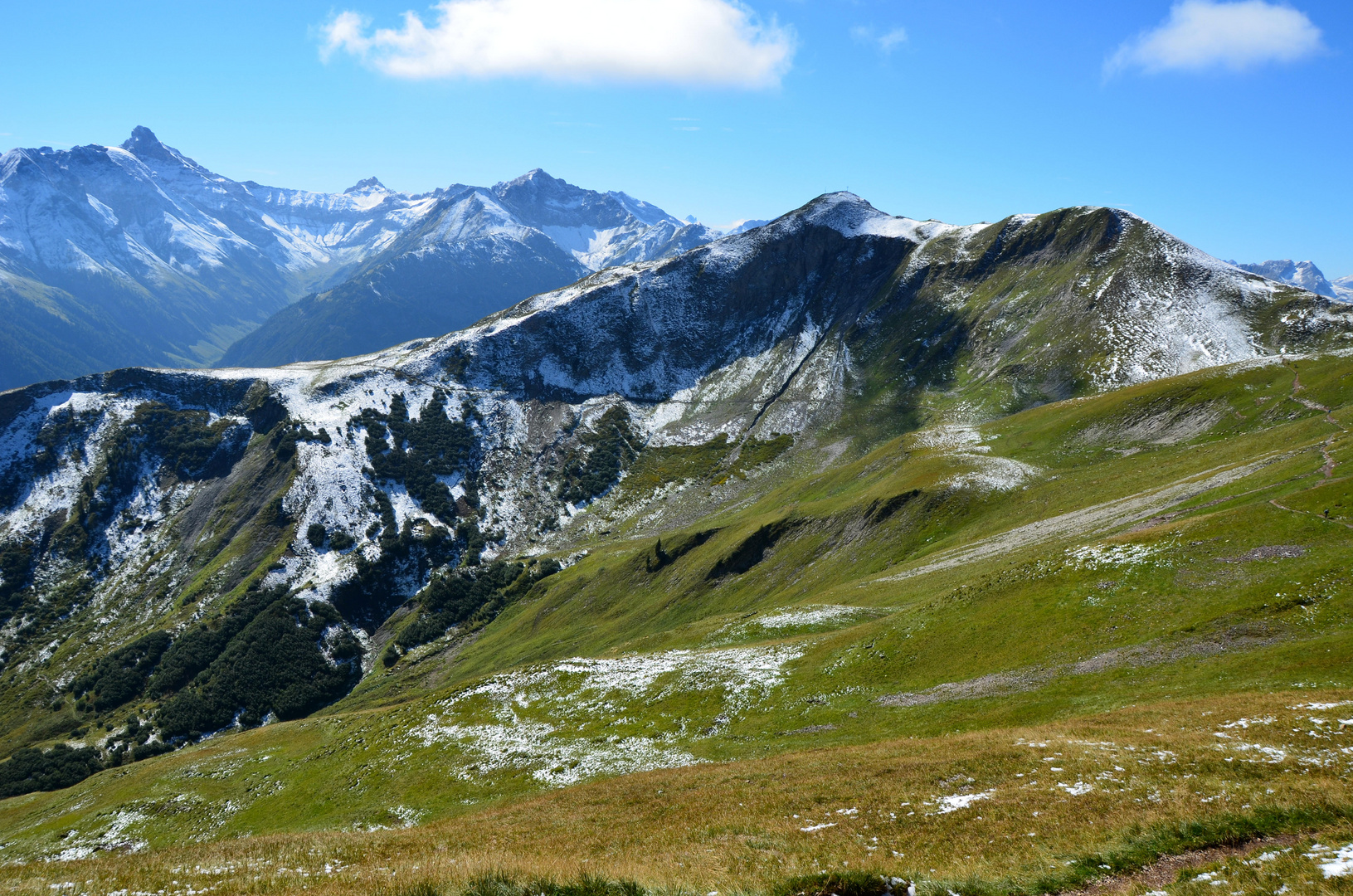 Blick auf dem Weg zur Jöchelspitze (Lechtal)