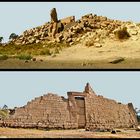 Blick auf den 1. Pylon vom Ramesseum von beiden Seiten…