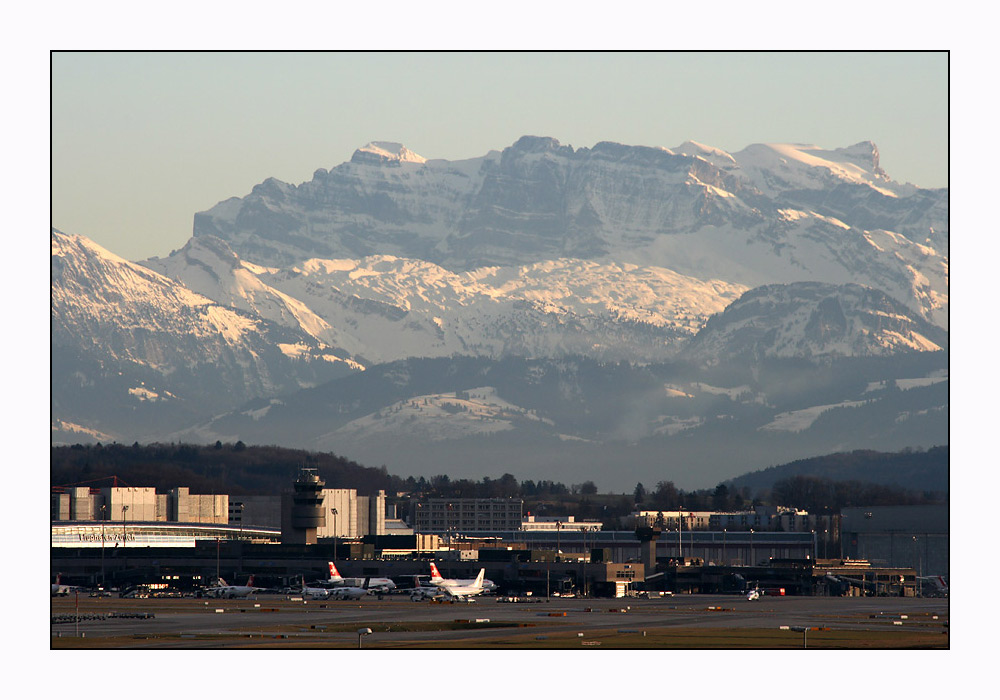 Blick auf den Airport