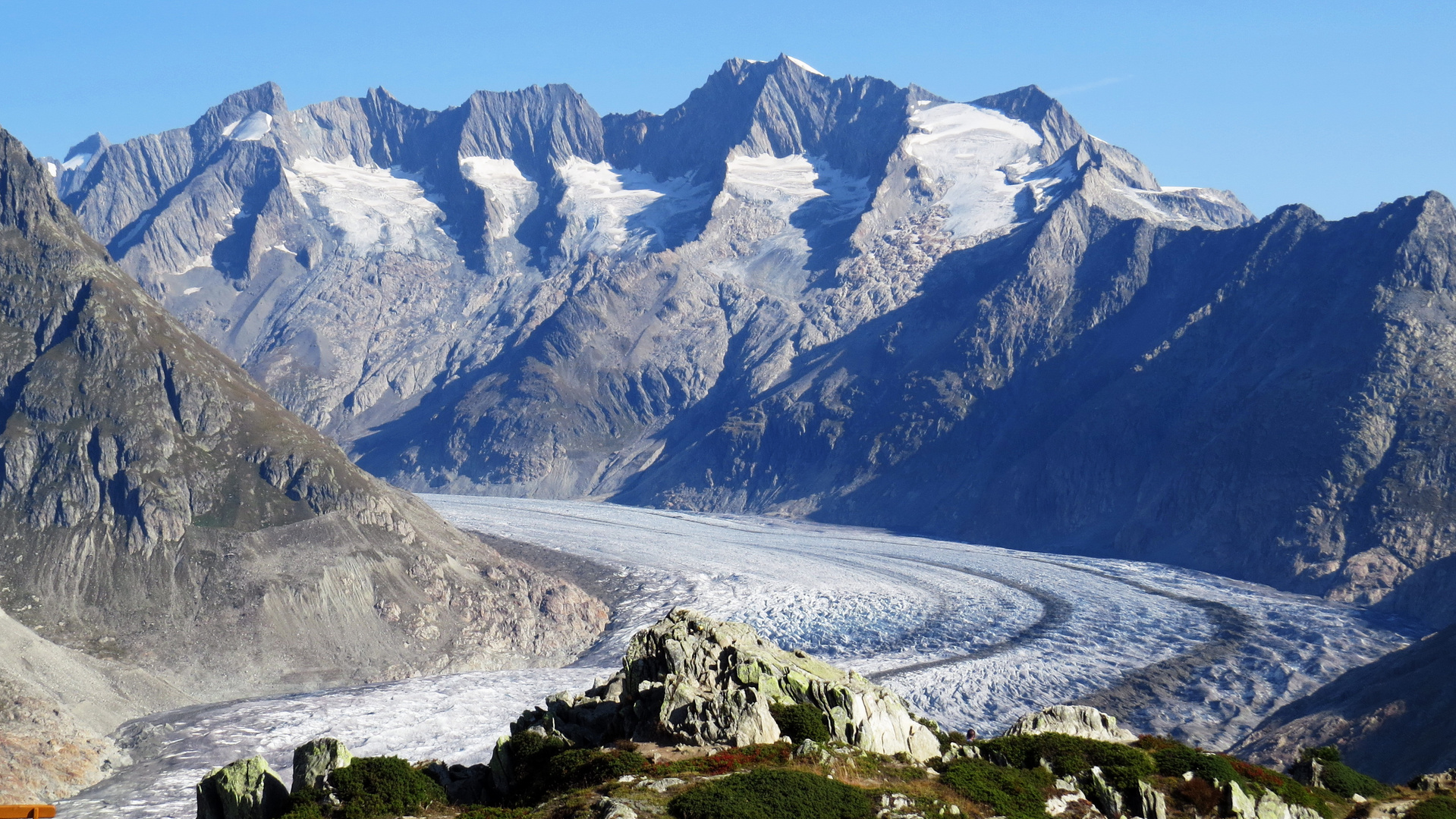 Blick auf den Aletschgletscher