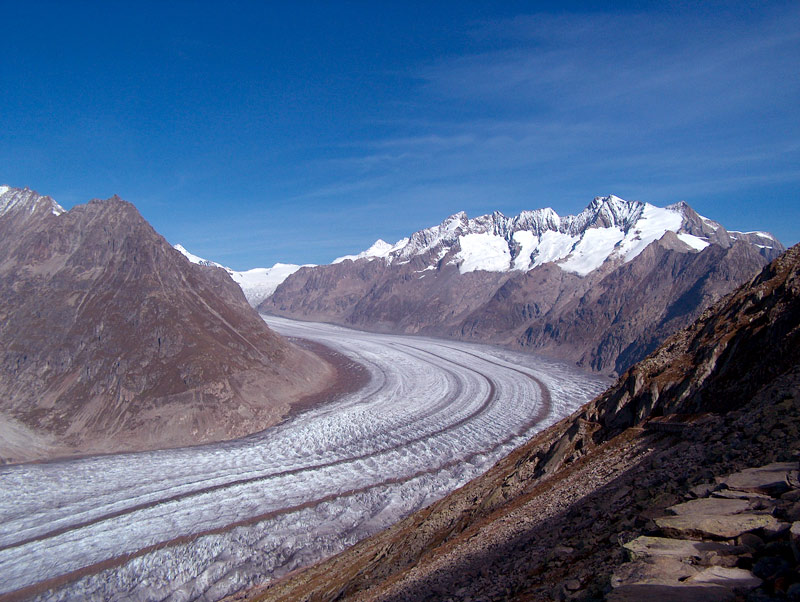 Blick auf den Aletschgletscher