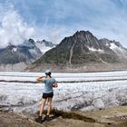 Blick auf den Aletschgletscher vom Märjelesee aus gesehen