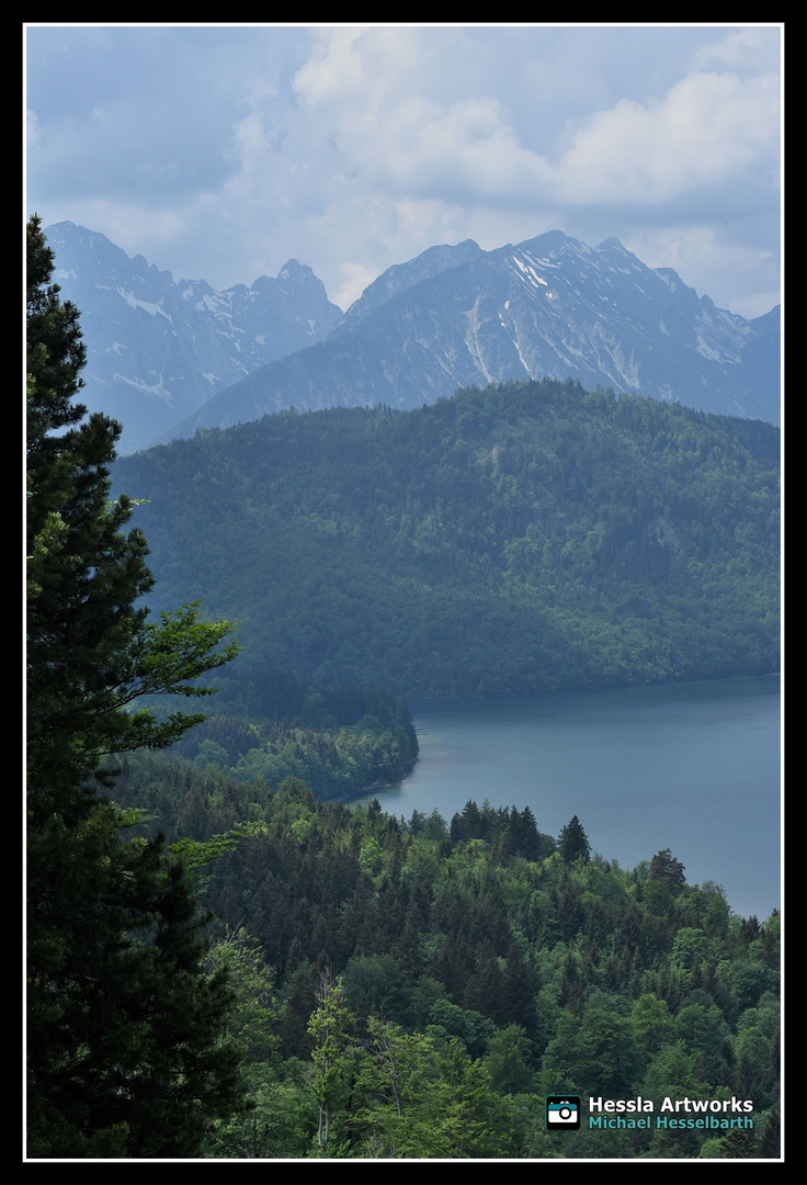 Blick auf den Alpsee - Hohenschwangau / Bayern.