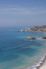 Blick auf den Aphrodite-Felsen