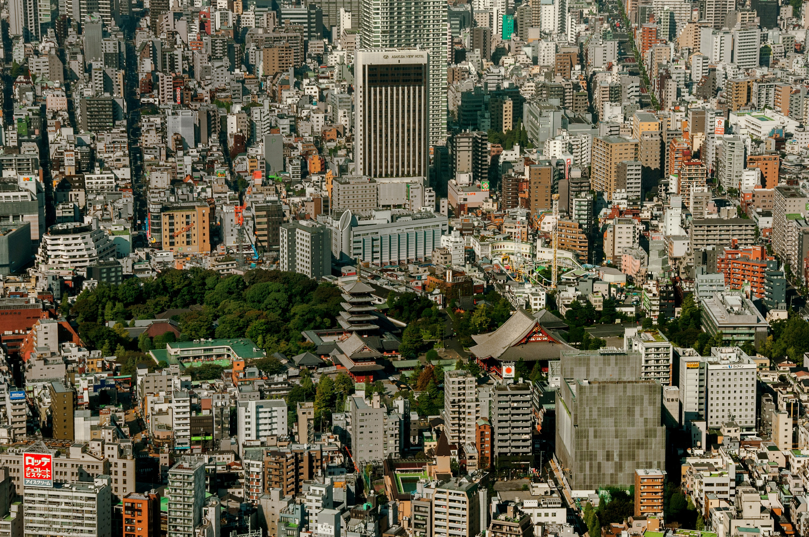 Blick auf den Asakusa Kannon Tempel