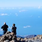 Blick auf den Atlantik von der höchste Berg Spaniens. Der Vulkan Teide.