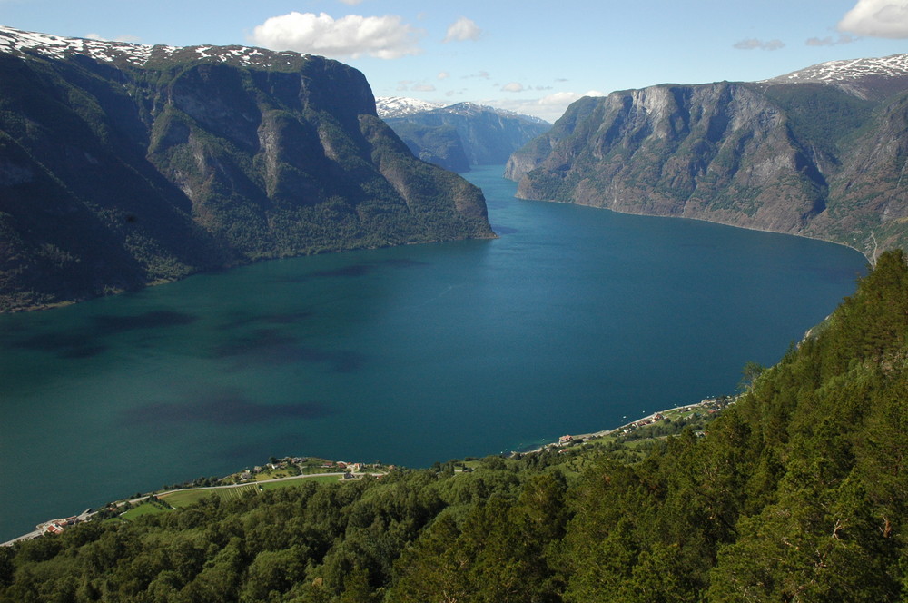 Blick auf den Aurlandsfjorden/Norwegen