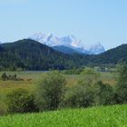 Blick auf den Barmsee, die Zugspitze und Alpspitz