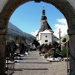 Blick auf den Bergfriedhof von Ramsau