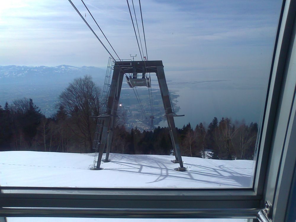 Blick auf den Bodensee mit Rheinzulauf