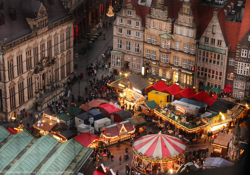 Blick auf den Bremer Weihnachtsmarkt