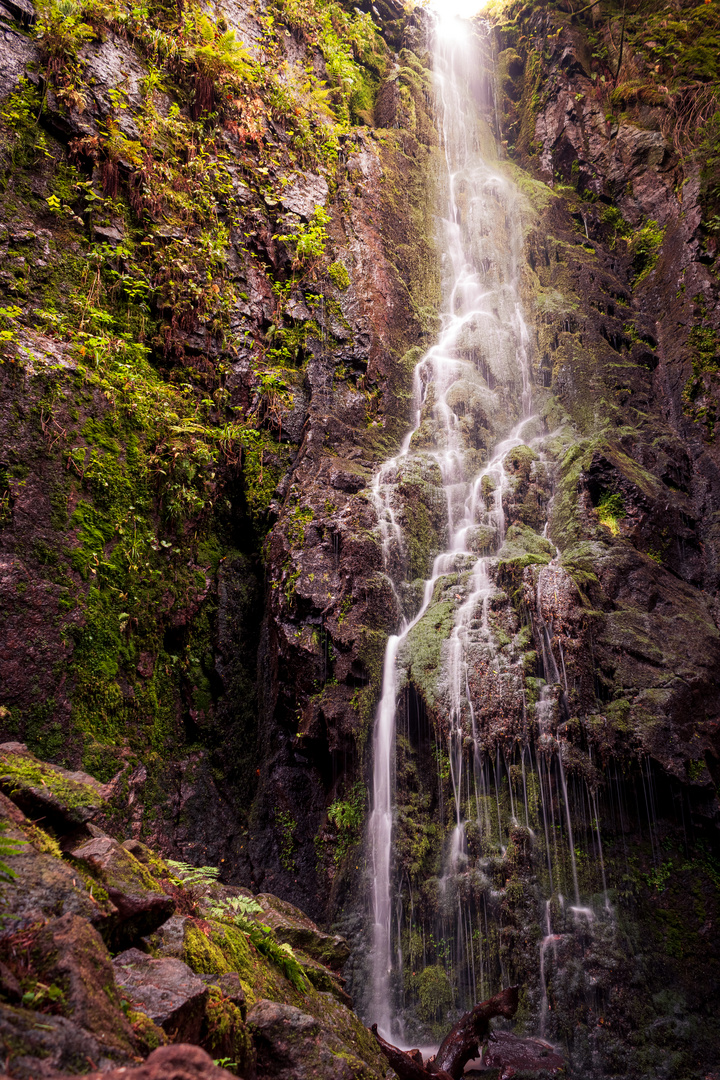 Blick auf den Burgbach Wasserfall