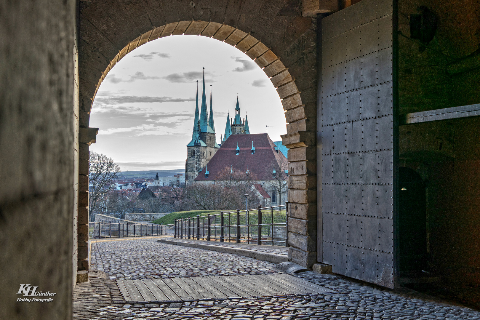 Blick auf den Dom in Erfurt