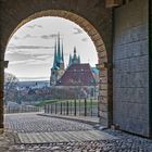 Blick auf den Dom in Erfurt