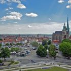 Blick auf den Dom und Domplatz in Erfurt