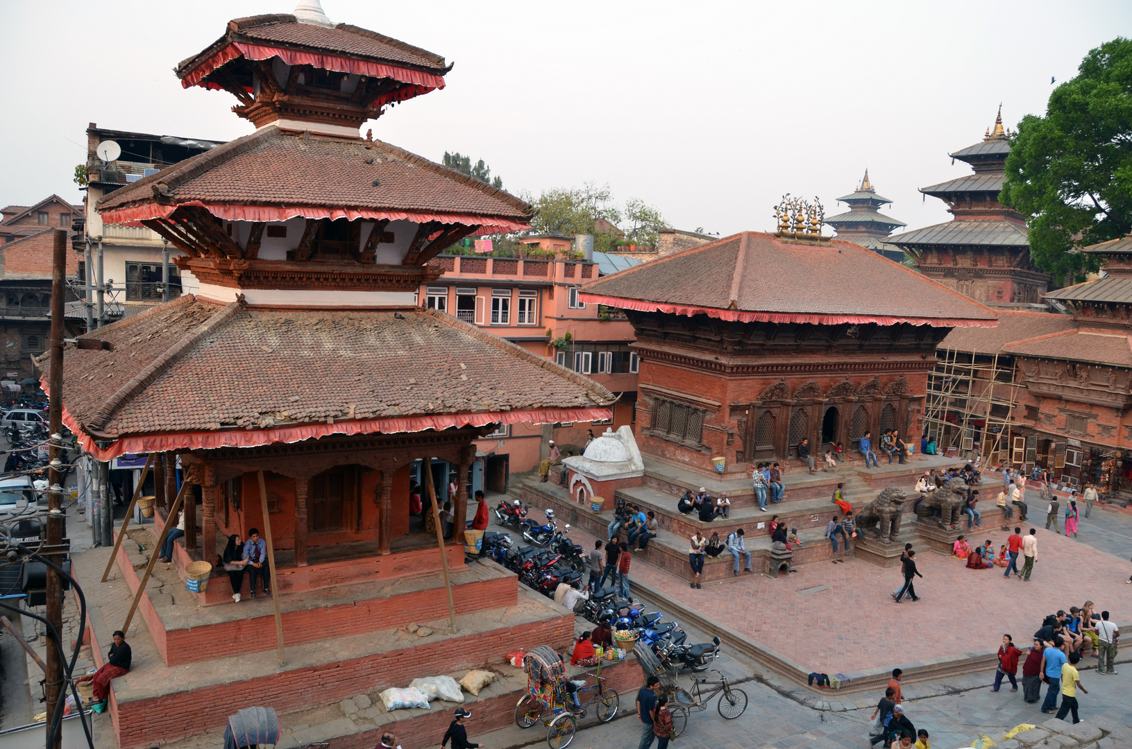 Blick auf den Durbar Square in Kathmandu