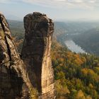 Blick auf den ehemaligen Grenzübergang Schmilka