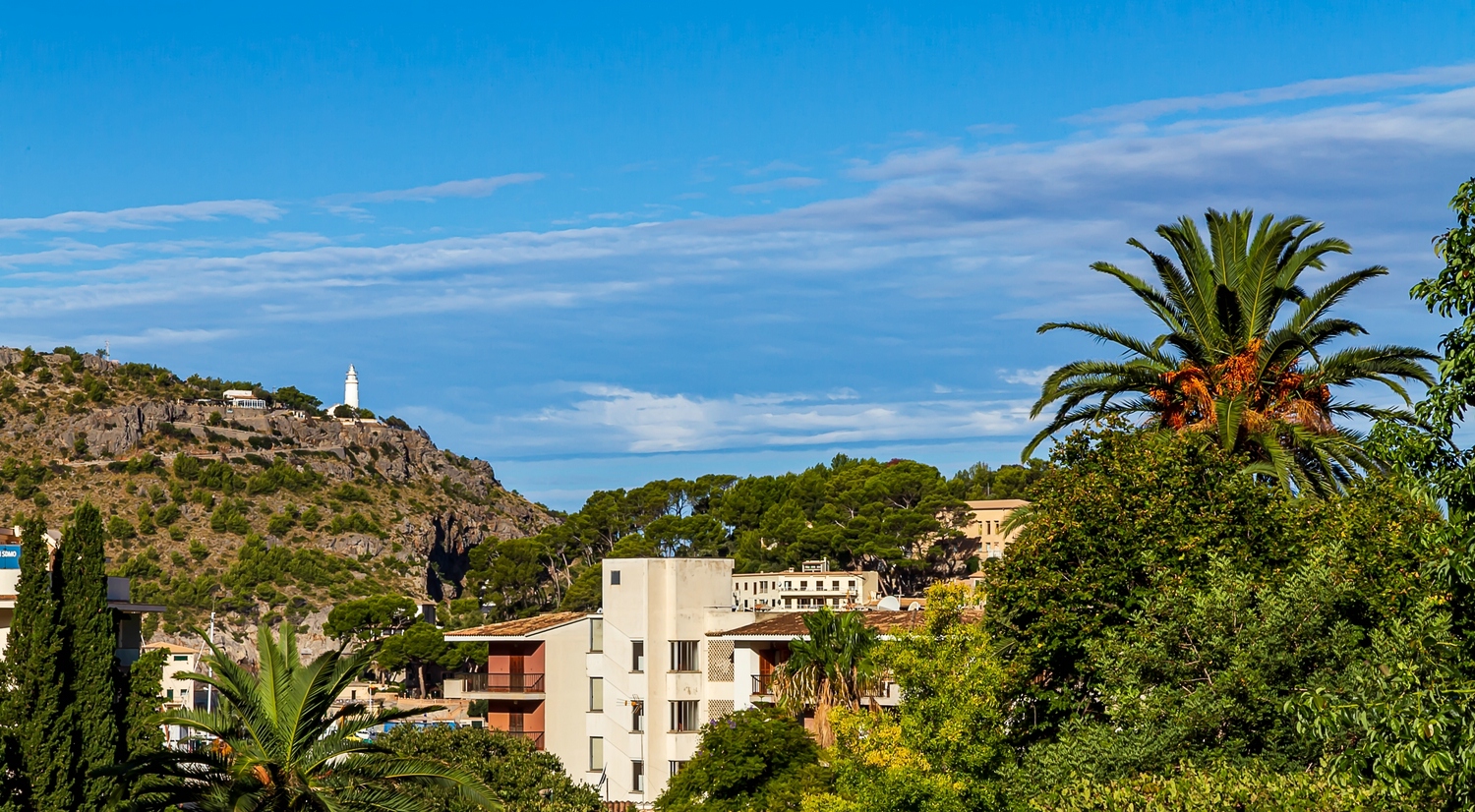 Blick auf den Far del Cap Gros