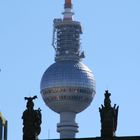 Blick auf den Fernsehturm auf dem Alexanderplatz