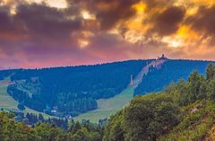 Blick auf den Fichtelberg