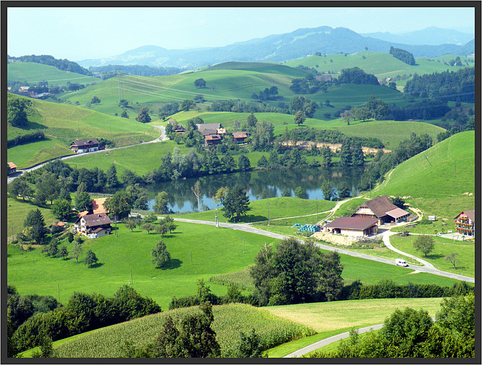 Blick auf den Finstersee, im Zugerland/Schweiz.