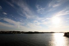 blick auf den Fjord am Nachmittag