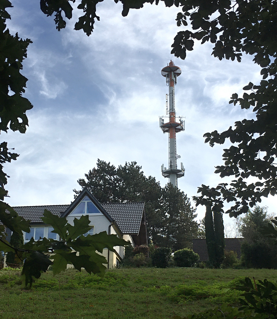 Blick auf den Funkmast