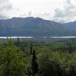 Blick auf den Fuß des Matanuska Glacier