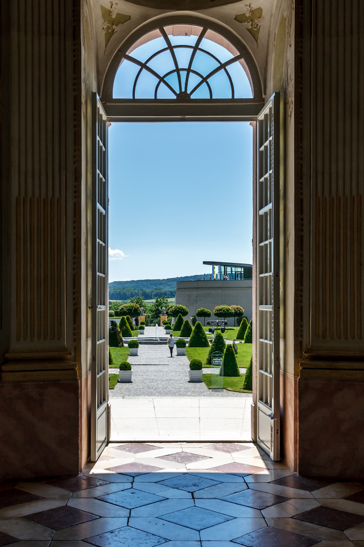 Blick auf den Garten von Benediktinerkloster Stift Melk