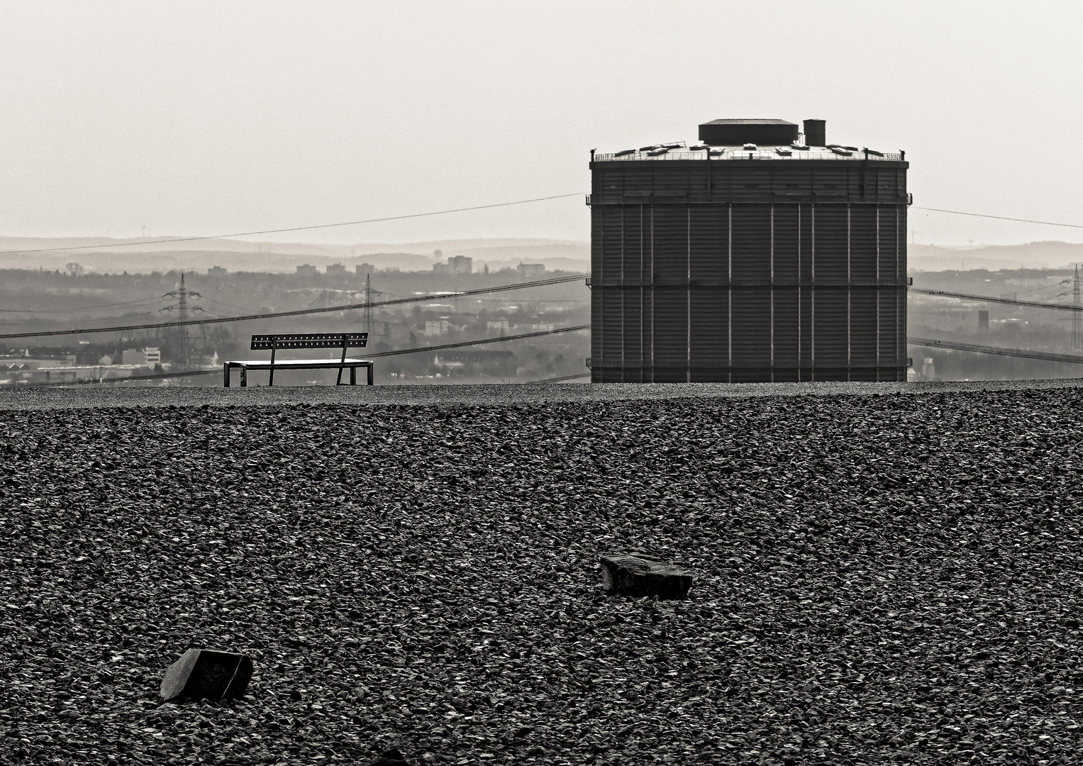 Blick auf den Gasometer Kokerei Prosper