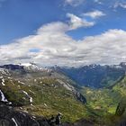 Blick auf den Geiranger Fjord...