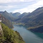 Blick auf den Geiranger Fjord