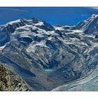 - Blick auf den Gornergletscher (links) und den Grenzgletscher -