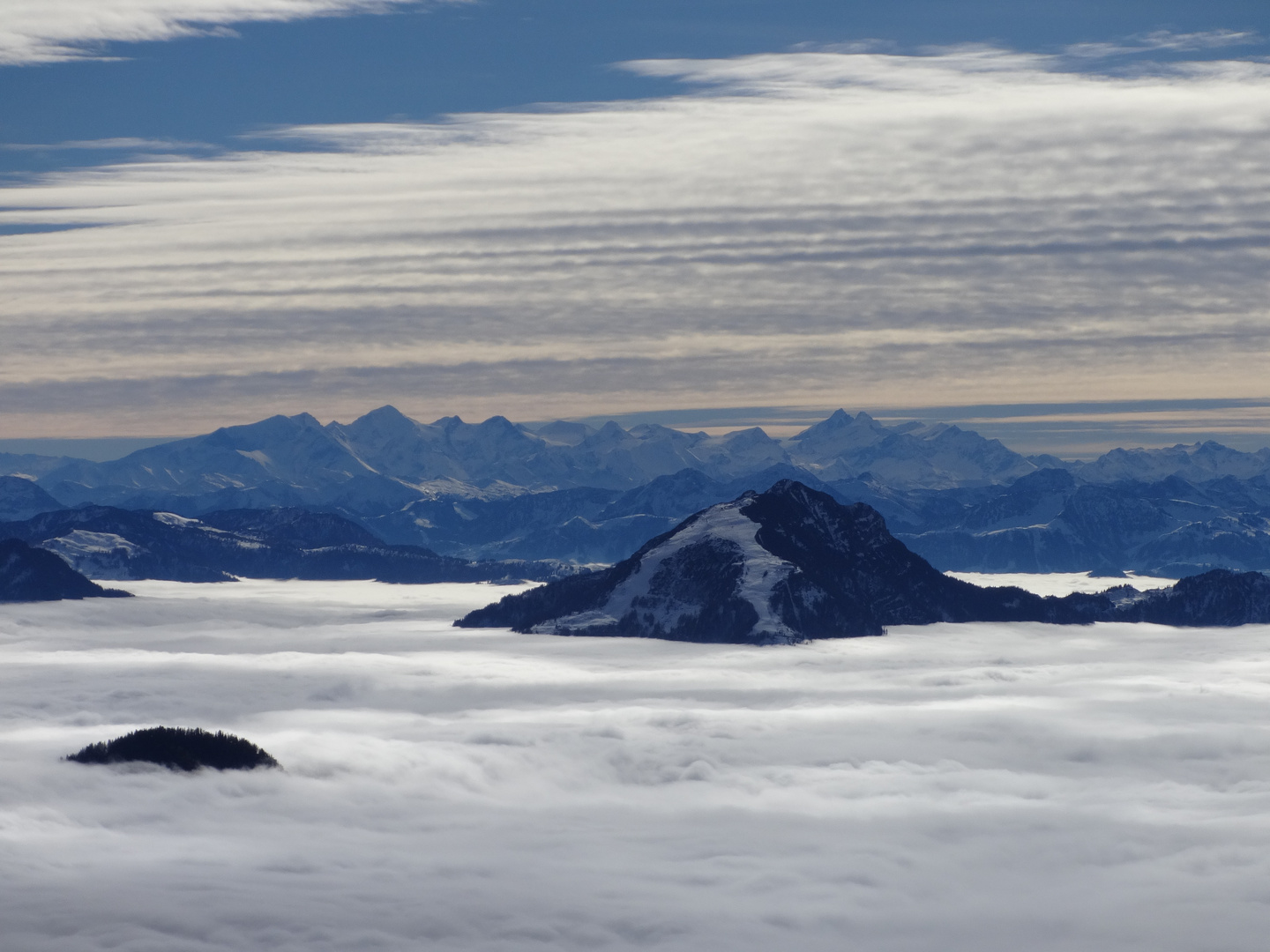 Blick auf den Großvendiger (links) und -glockner (rechts)