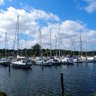 Blick auf den Hafen in Fynshav