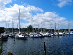 Blick auf den Hafen in Fynshav