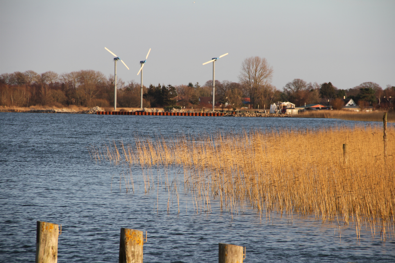 Blick auf den Hafen von Bodstedt (altes Bild)