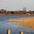 Blick auf den Hafen von Bodstedt (altes Bild)