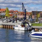 Blick auf den Hafen von Waren