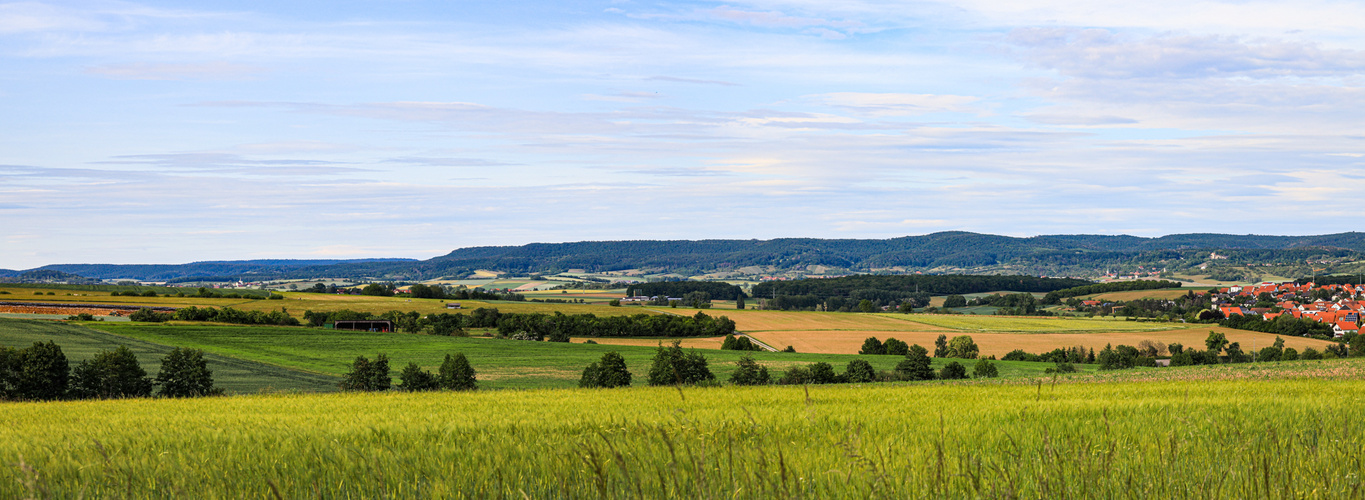 Blick auf den Haßbergtrauf