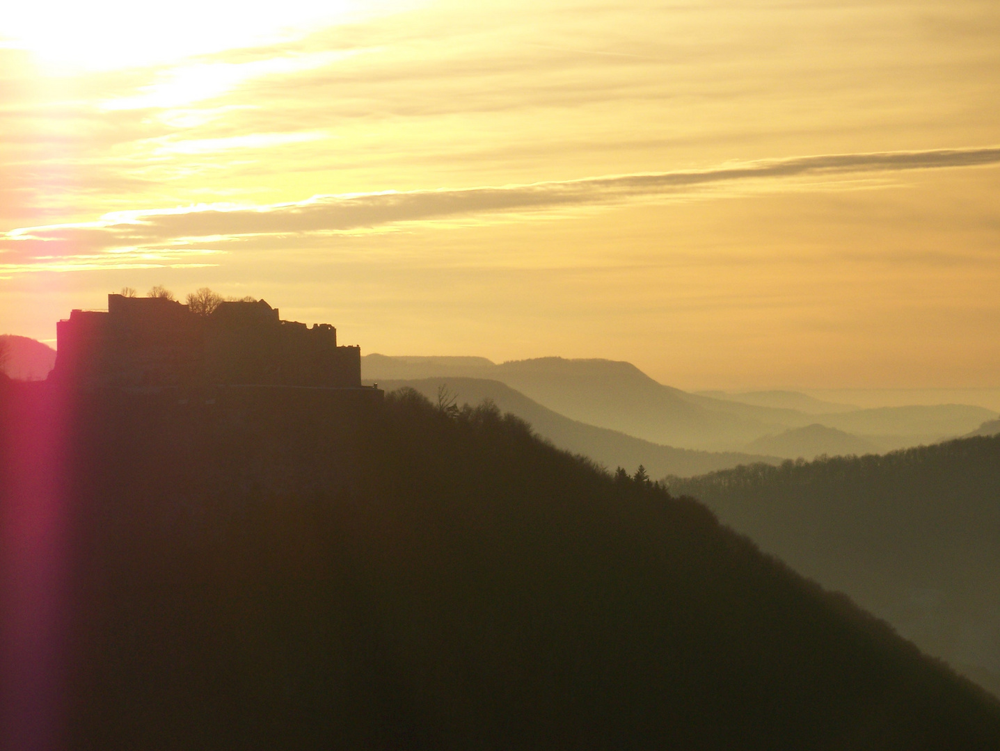 Blick auf den Hohenneuffen vom Beurener Fels