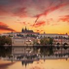 Blick auf den Hradschin mit Burg in Prag