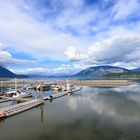 Blick auf den kleinen Bootshafen in Salmon Arm