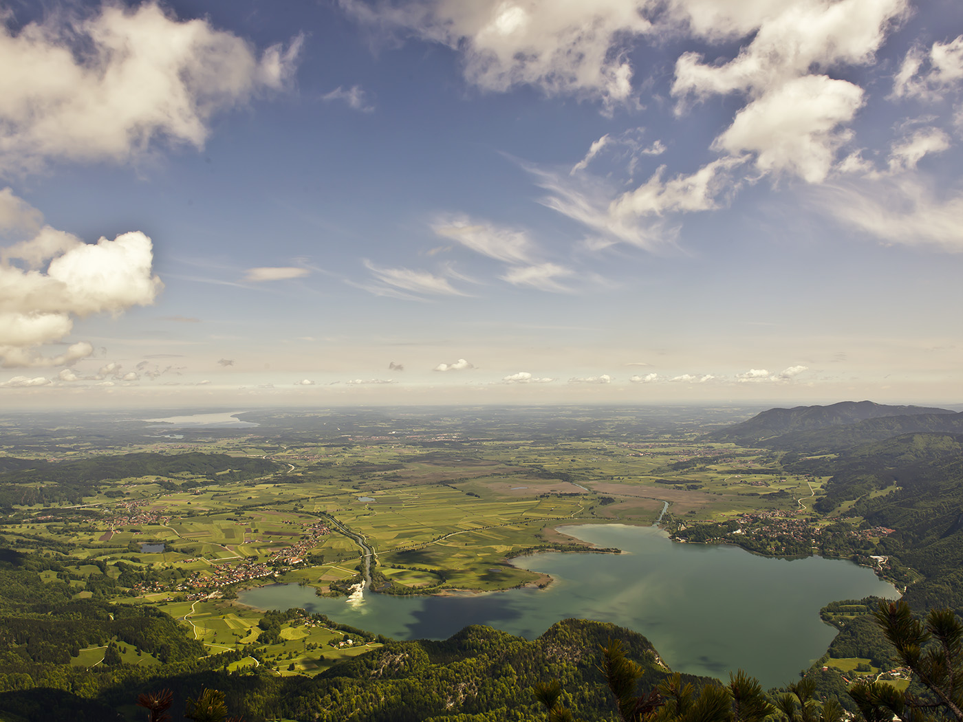 Blick auf den Kochelsee ...