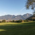 Blick auf den Kochelsee von der "Glentleiten" aus.