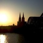 Blick auf den Kölner Dom bei Sonnenuntergang 1