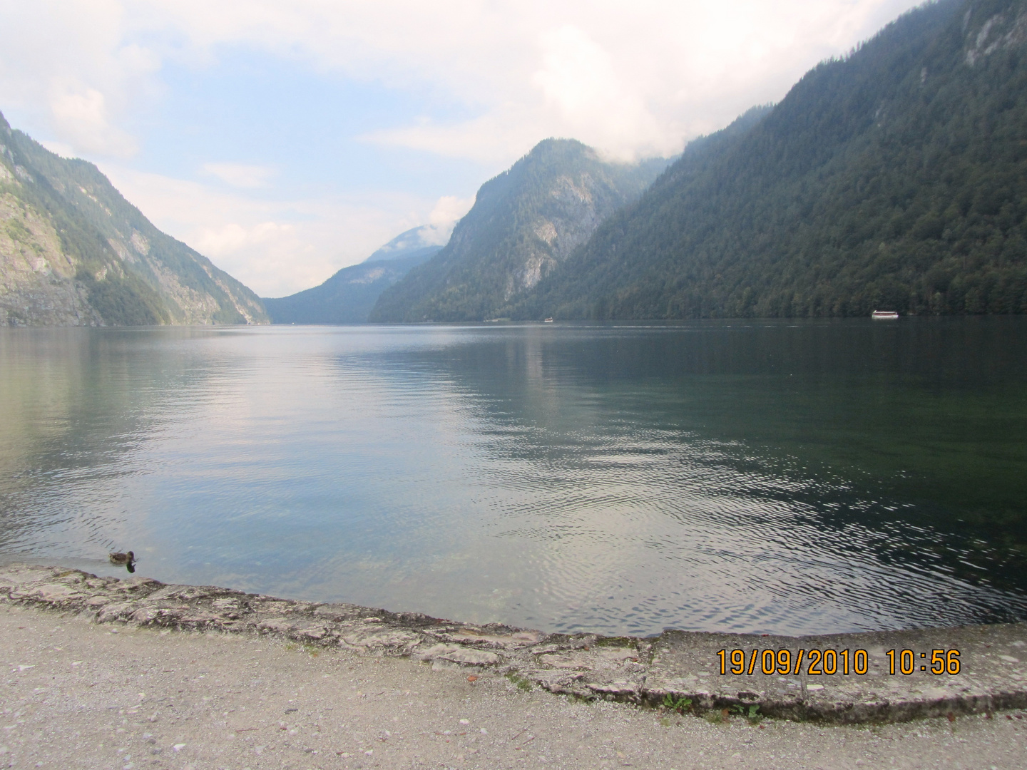 Blick auf den Königsee von Halbinsel St. Bartholomä