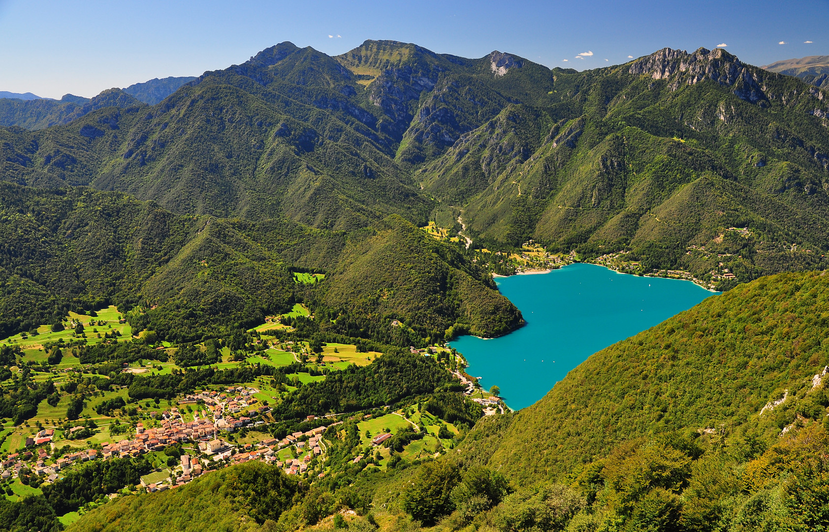 Blick auf den Lago di Ledro...