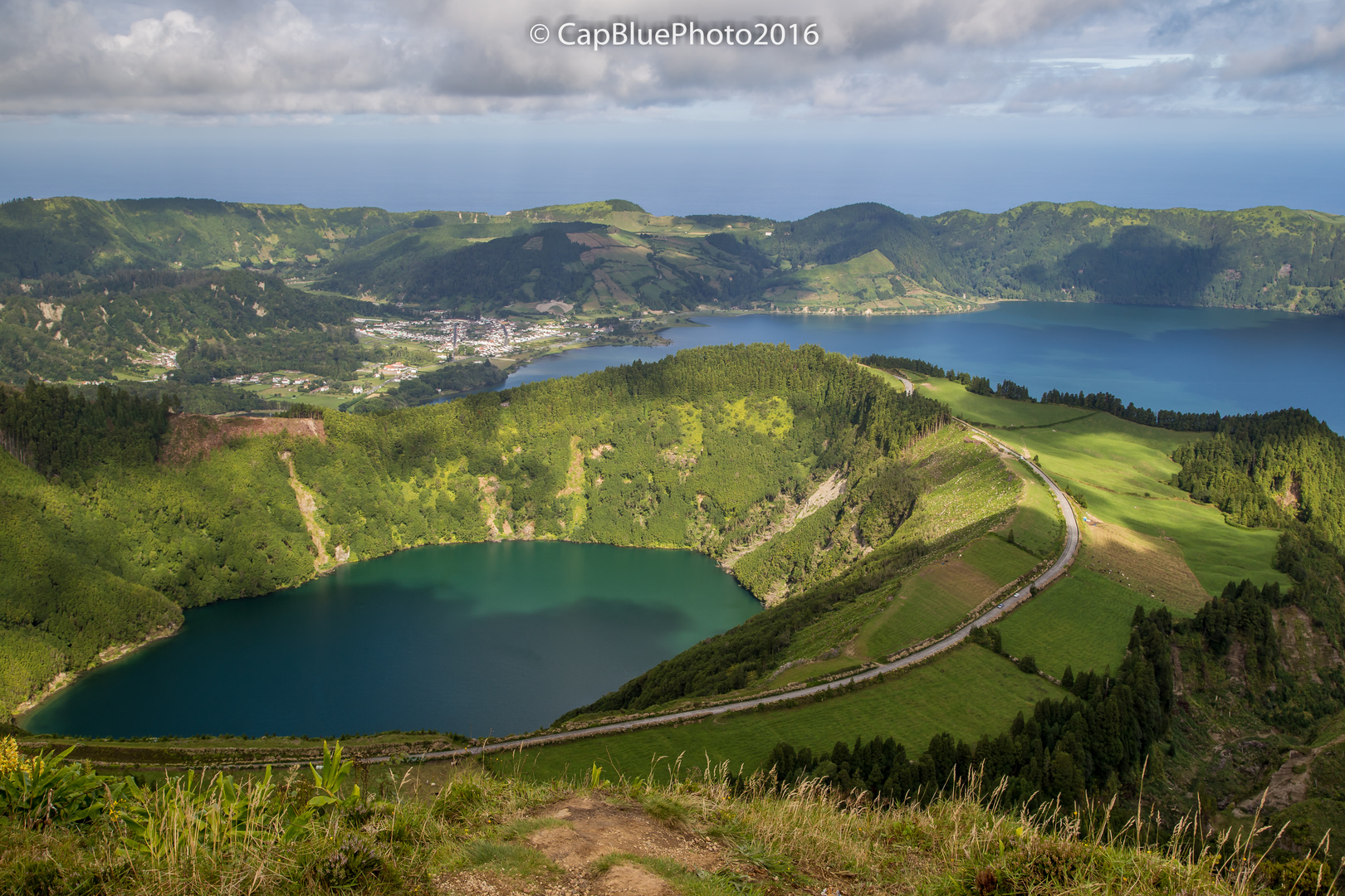 Blick auf den Lagoa Azul und den Lagoa Santiago